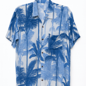 Blue Palm Tree Beach Shirt