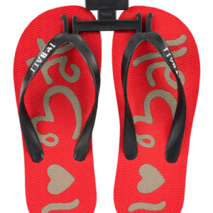 Red “Love Bali” Beach Flip-Flops