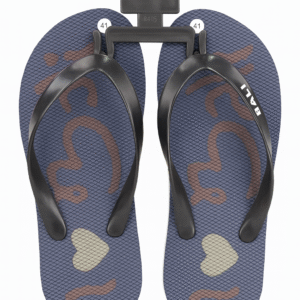 Navy “Love Bali” Beach Flip-Flops
